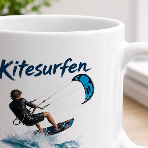 Tasse »Kitesurfen – Vom Wind getragen«