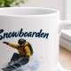 Tasse »Snowboarden – Berg runter. Kopf frei.«