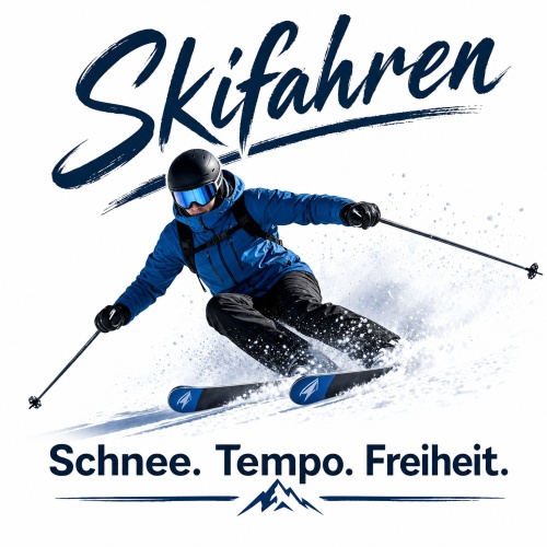 Tasse »Skifahren – Schnee. Tempo....