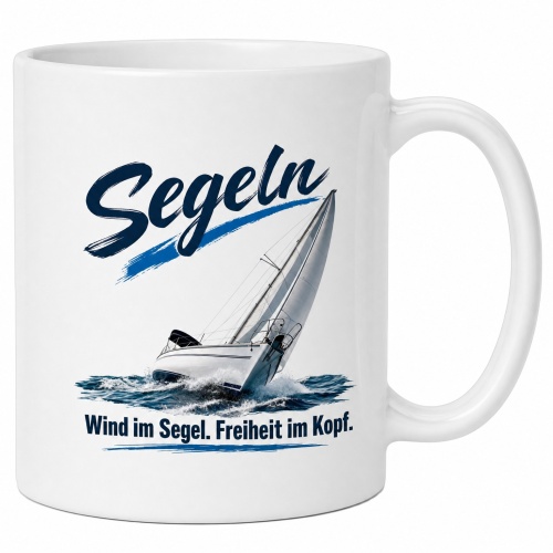 Tasse »Segeln – Wind im Segel. Freiheit im...