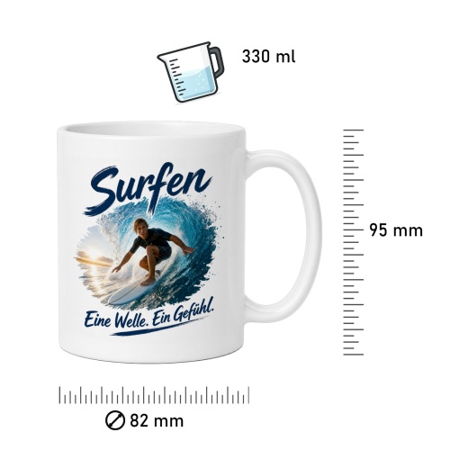 Tasse »Surfen – Eine Welle. Ein Gefühl.«