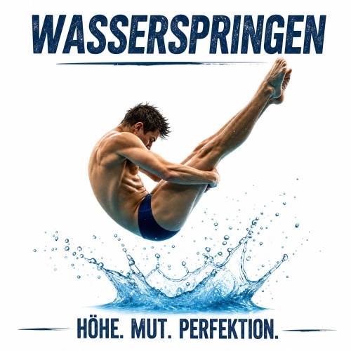 Tasse »Wasserspringen – Höhe. Mut....