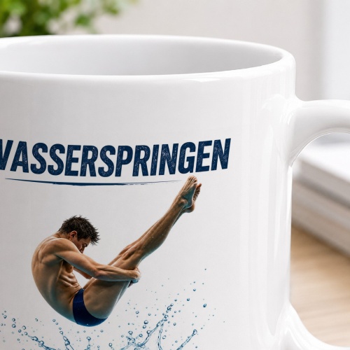Tasse »Wasserspringen – Höhe. Mut. Perfektion.«