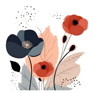 Tasse "Terracotta Red Floral"