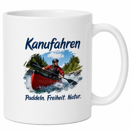 Tasse »Kanufahren – Paddeln. Freiheit....