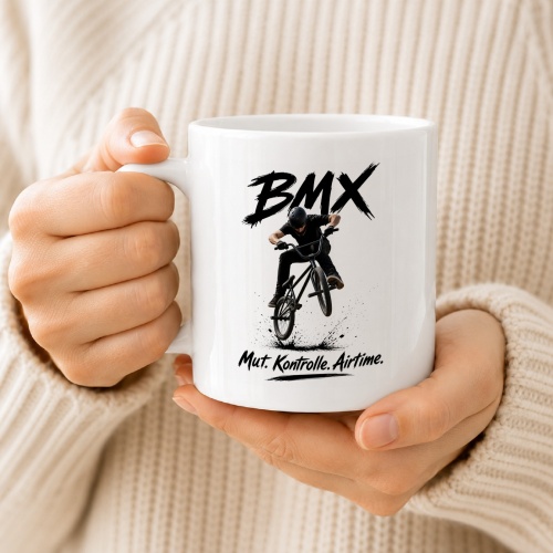 Tasse »BMX – Mut. Kontrolle. Airtime.«