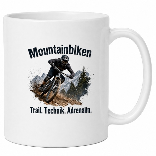 Tasse »Mountainbiken. Trail. Technik....