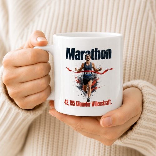 Tasse »Marathon – 42,195 Kilometer Willenskraft«