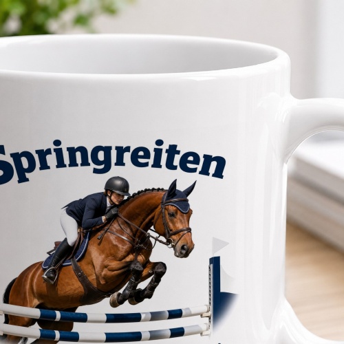 Tasse »Springreiten – Mut über jedes Hindernis«