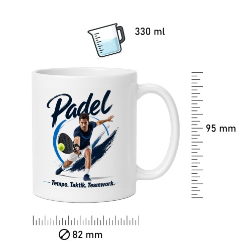 Tasse »Padel – Tempo. Taktik. Teamwork.«