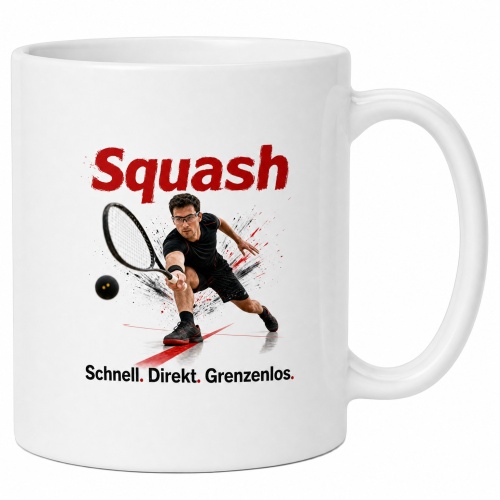 Tasse »Squash – Schnell. Direkt....
