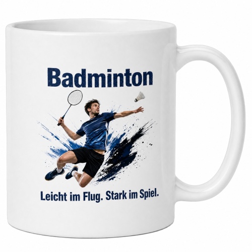 Tasse »Badminton – Leicht im Flug. Stark im...