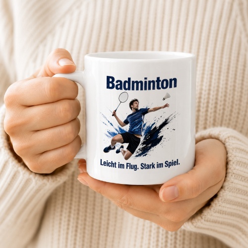 Tasse »Badminton – Leicht im Flug. Stark im Spiel.«