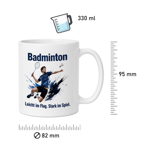 Tasse »Badminton – Leicht im Flug. Stark im Spiel.«