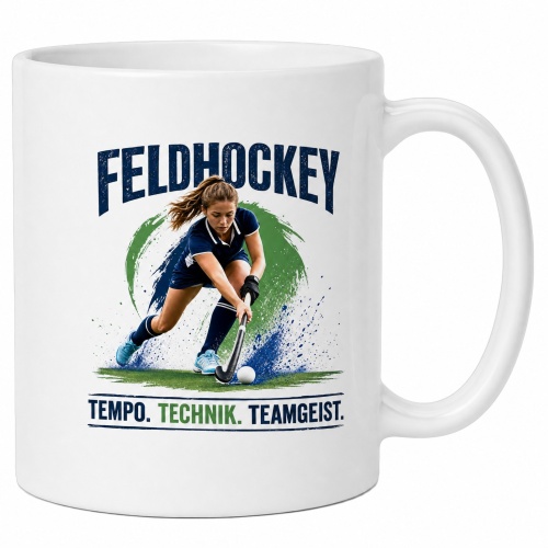 Tasse »Feldhockey – Tempo. Technik....