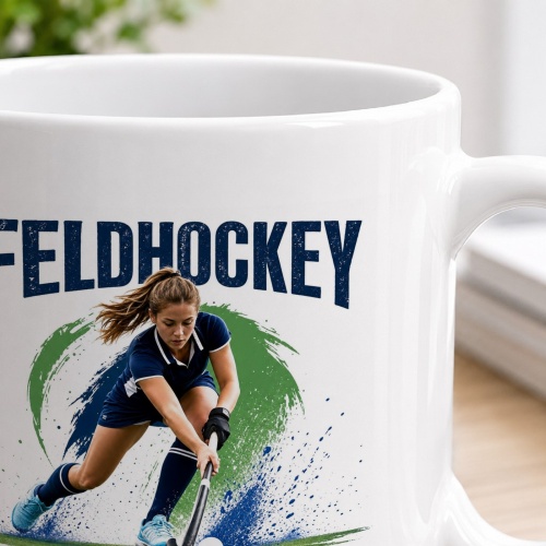 Tasse »Feldhockey – Tempo. Technik. Teamgeist.«