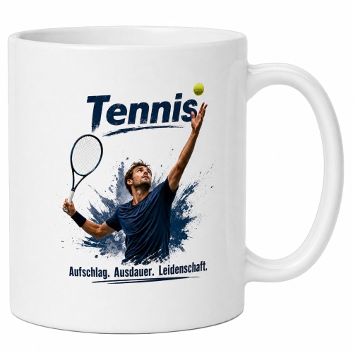 Tasse »Tennis – Aufschlag. Ausdauer....