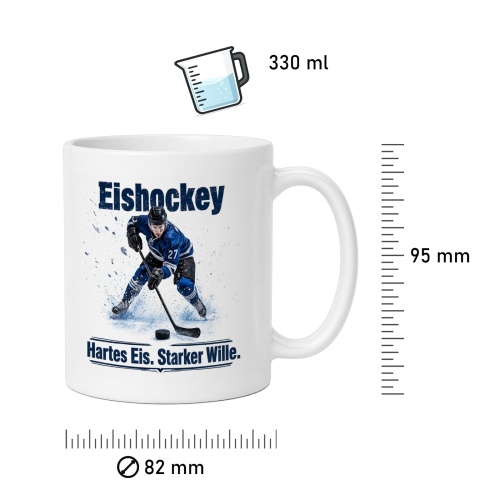 Tasse »Eishockey – Hartes Eis. Starker Wille.«