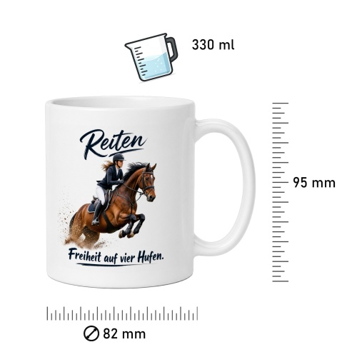 Tasse »Reiten – Freiheit auf vier Hufen«