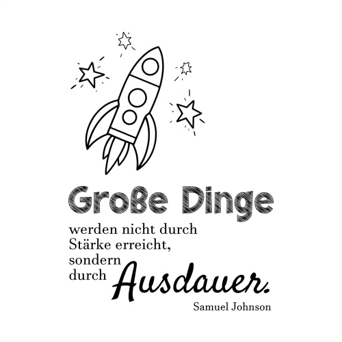Tasse »Große Dinge werden durch Ausdauer erreicht«