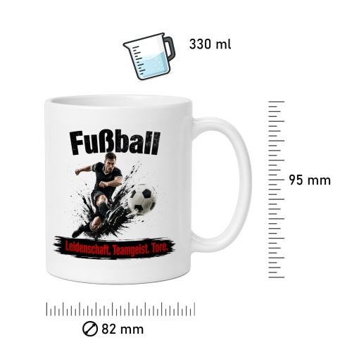 Tasse »Fußball – Leidenschaft. Teamgeist. Tore.«