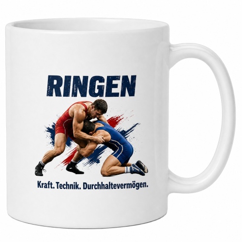 Tasse »Ringen – Kraft. Technik....