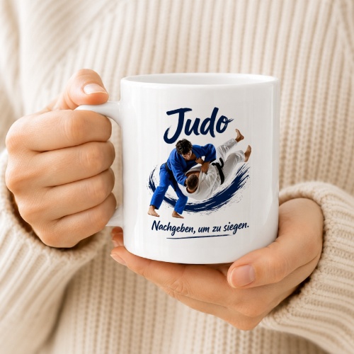 Tasse »Judo – Nachgeben, um zu siegen.«