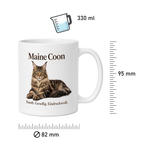 Tasse »Maine Coon – Sanft. Gesellig. Eindrucksvoll.«