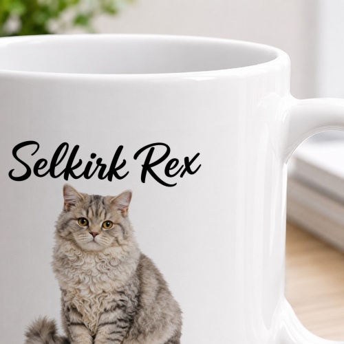 Tasse »Selkirk Rex – Gelassen. Freundlich. Lockig.«