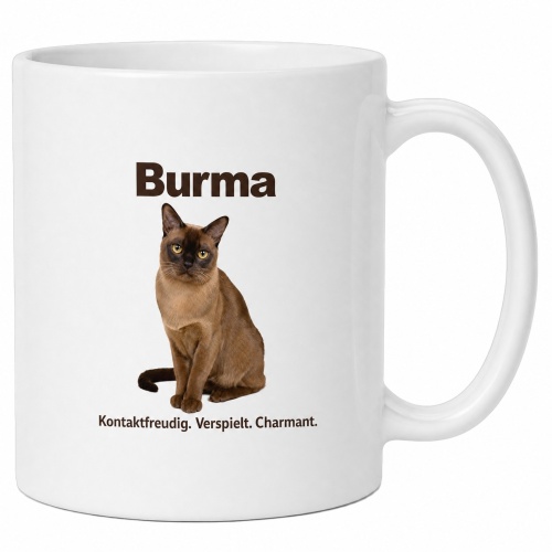 Tasse »Burma – Kontaktfreudig. Verspielt....