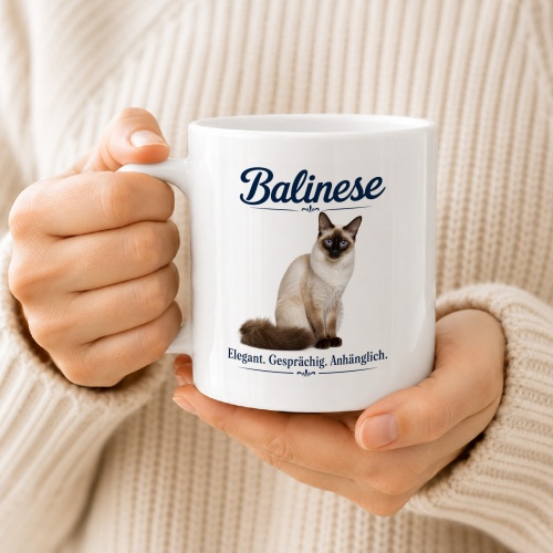 Tasse »Balinese – Elegant. Gesprächig. Anhänglich.«