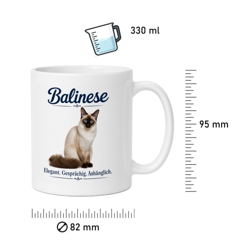 Tasse »Balinese – Elegant. Gesprächig. Anhänglich.«