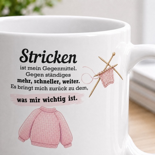 Tasse »Stricken ist Entspannung«