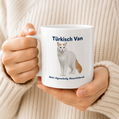 Tasse »Türkisch Van – Aktiv & wasserliebend«