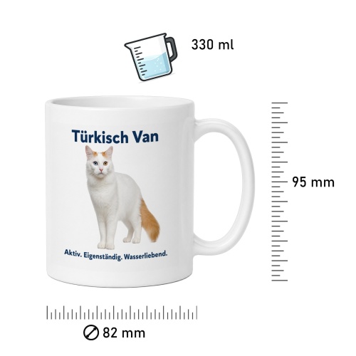 Tasse »Türkisch Van – Aktiv & wasserliebend«