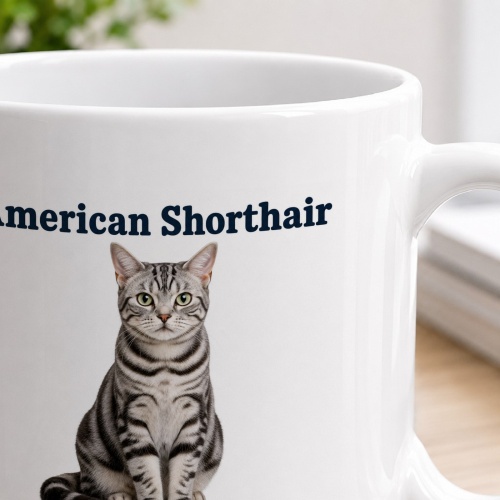 Tasse »American Shorthair – Ausgeglichen. Robust. Unkompliziert.«