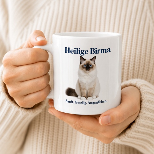 Tasse »Heilige Birma – Sanft. Gesellig. Ausgeglichen.«