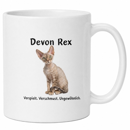 Tasse »Devon Rex – verspielt &...
