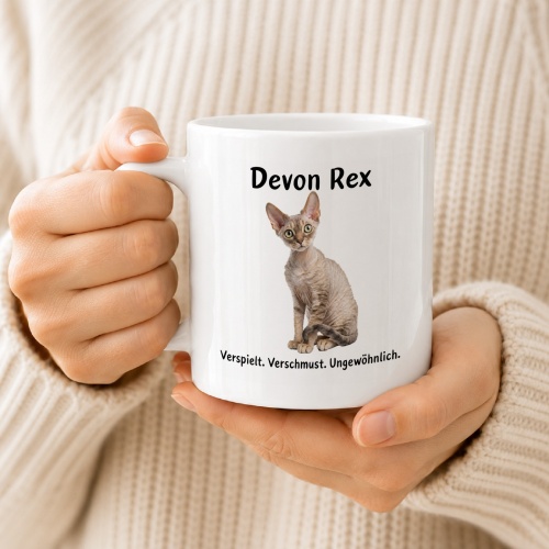 Tasse »Devon Rex – verspielt & verschmust«