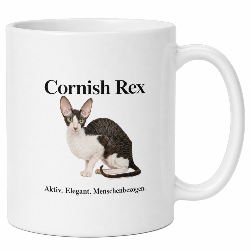 Tasse »Cornish Rex – Aktiv. Elegant....