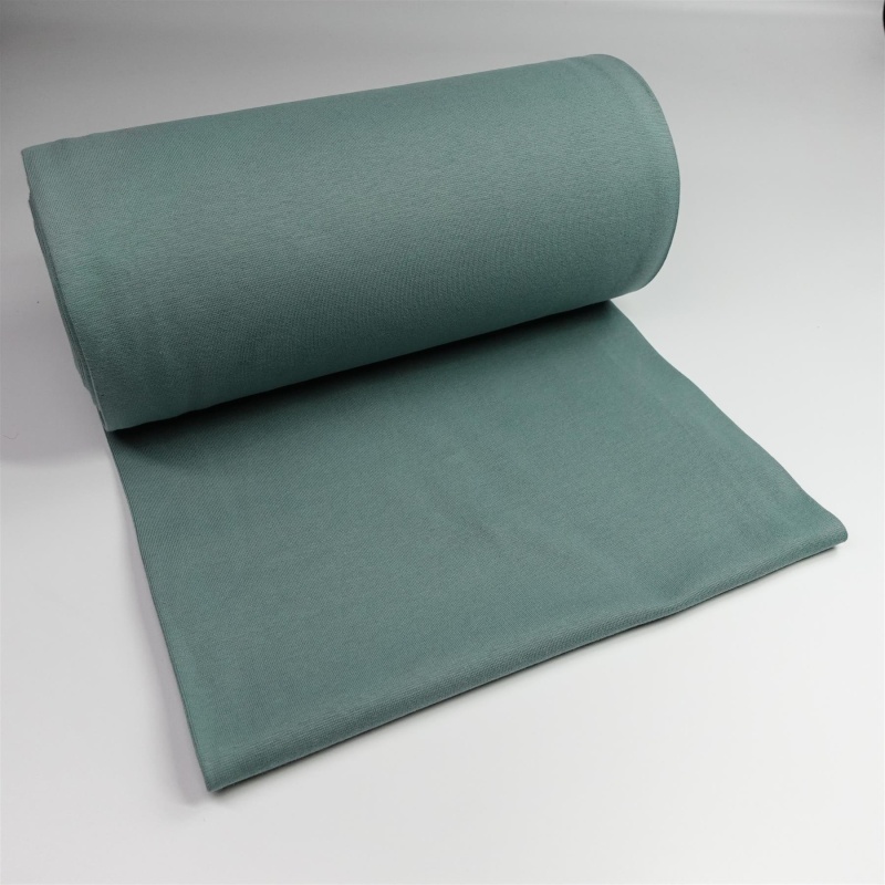 Bündchenstoff Uni - Staubgrün - Premiumqualität