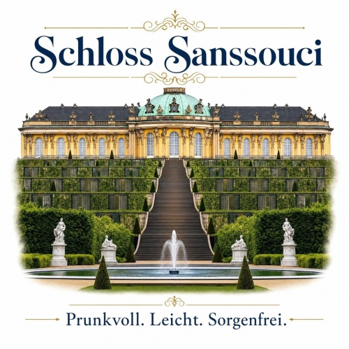Tasse »Schloss Sanssouci – Prunkvoll. Leicht....