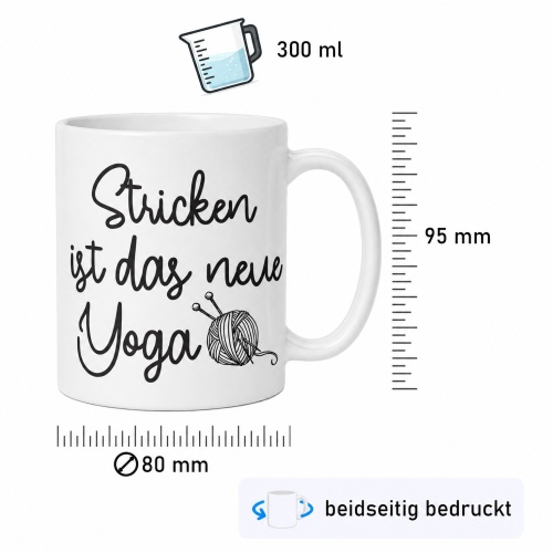 Tasse »Stricken ist Yoga«