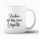 Tasse "Stricken ist Yoga"