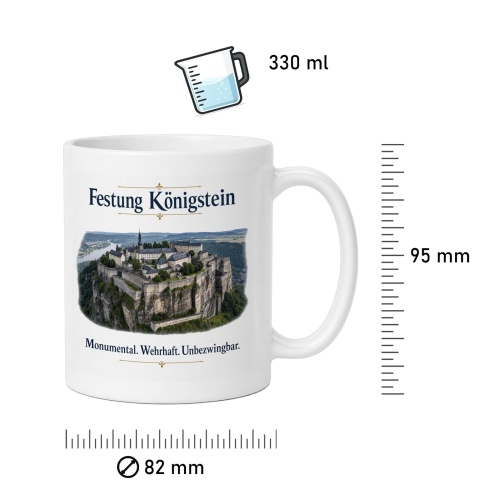 Tasse »Festung Königstein – Monumental. Wehrhaft.«