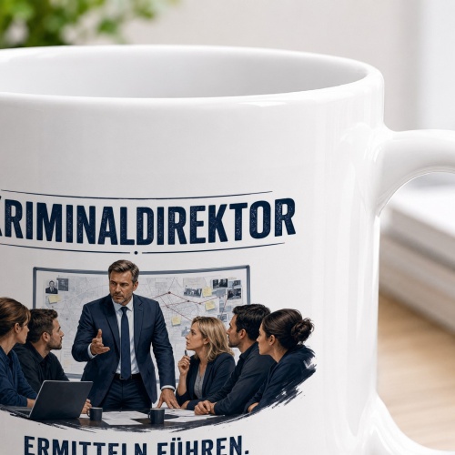 Tasse »Kriminaldirektor – Ermitteln. Führen. Verantwortung tragen.«