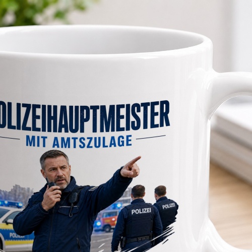 Tasse »Polizeihauptmeister mit Amtszulage«