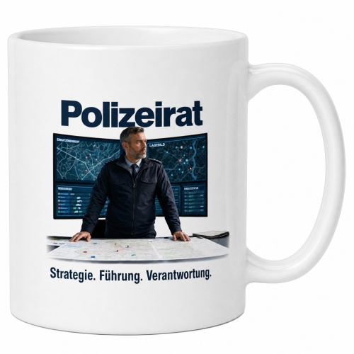 Tasse »Polizeirat – Strategie. Führung....
