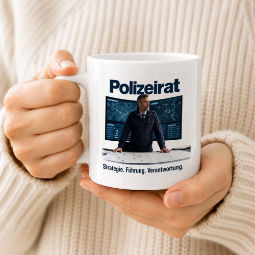 Tasse »Polizeirat – Strategie. Führung. Verantwortung.«