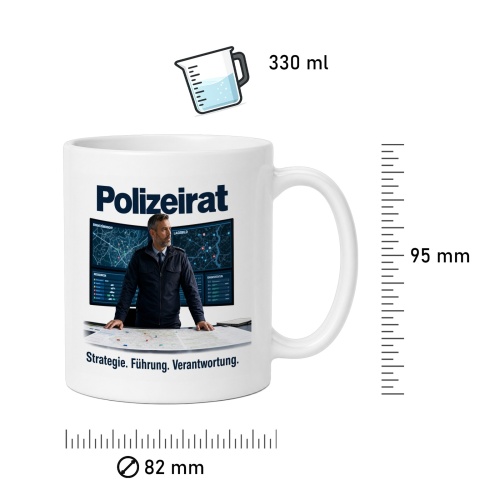 Tasse »Polizeirat – Strategie. Führung. Verantwortung.«